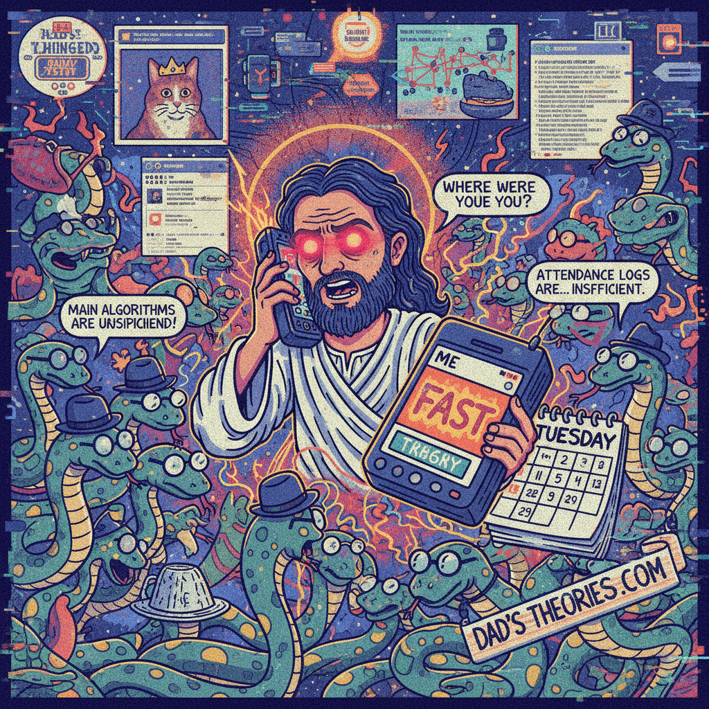 Jesus on speed dial, snakes questioning your Tuesday attendance