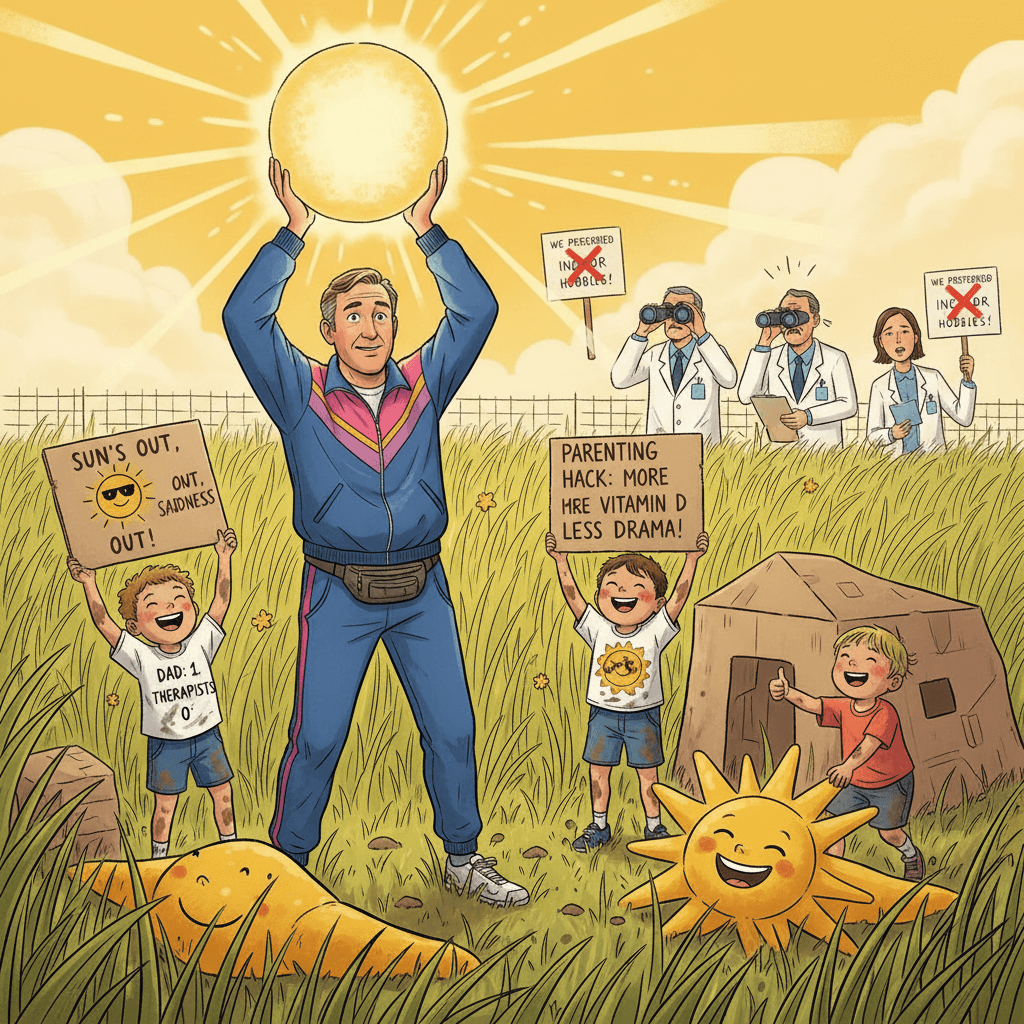 Dad discovers sunlight (therapists hate him)