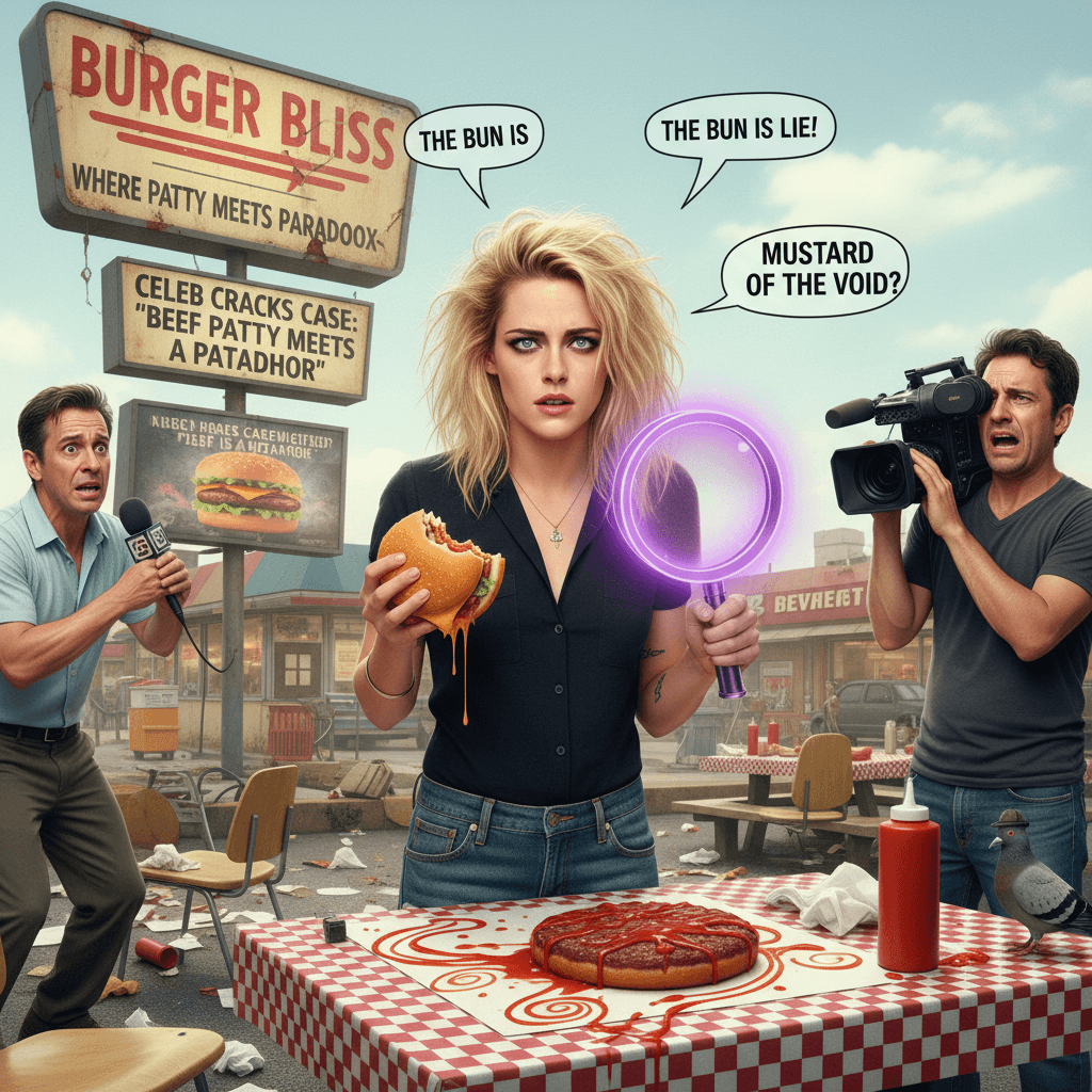 kristen stewart solves burger crime with existential nonsense
