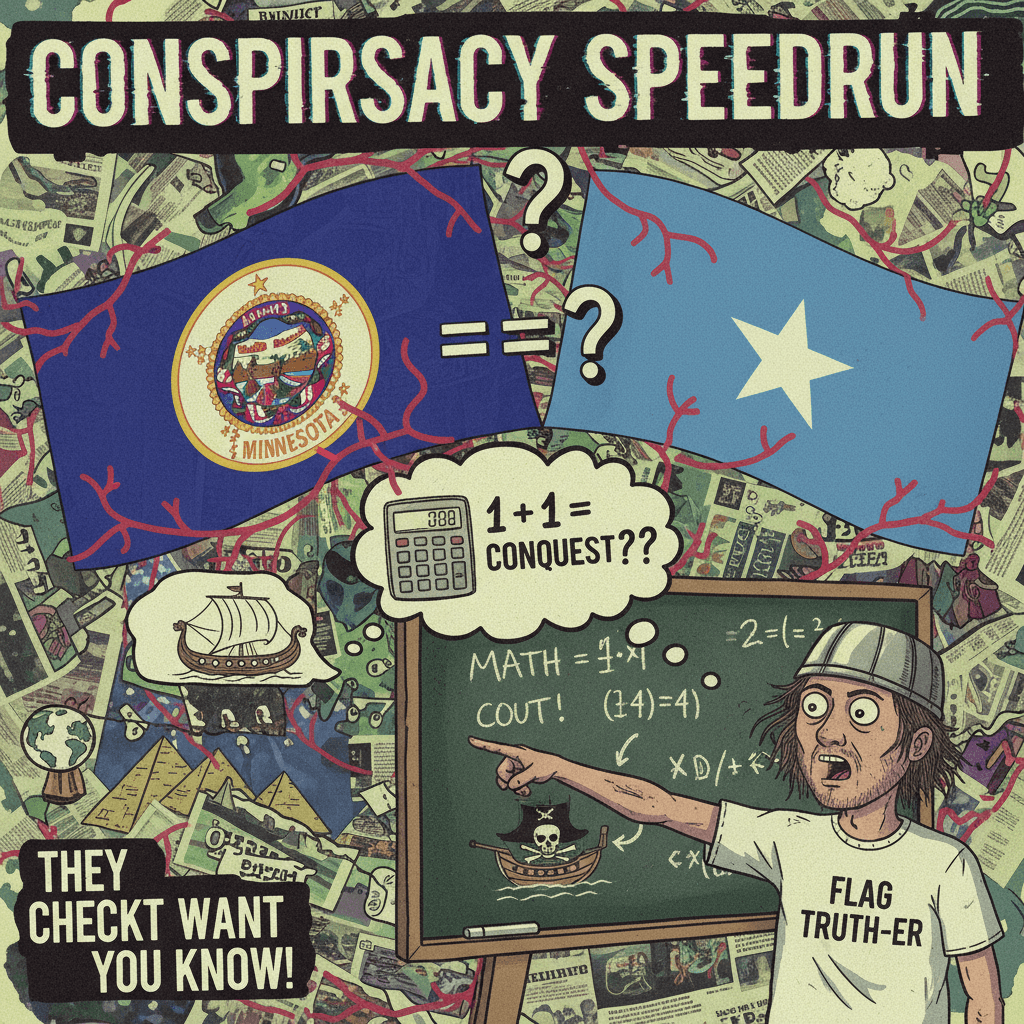 Minnesota flag = Somalia flag = conquest(??) the math checks out