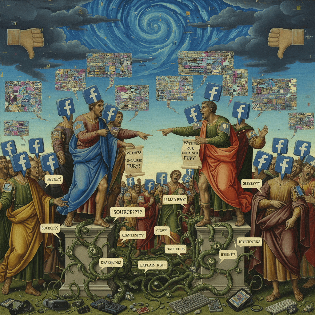 facebook told no one what they're mad about and they just started yelling