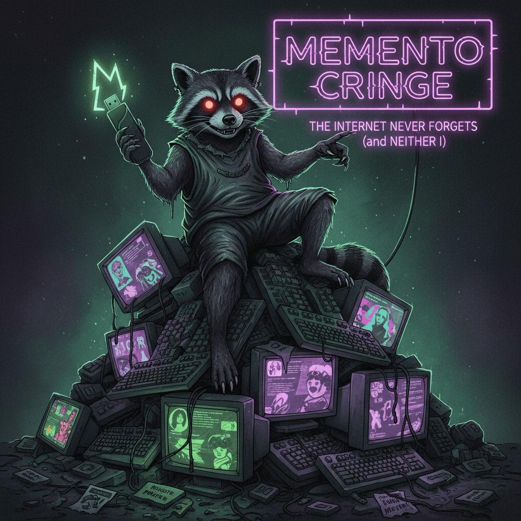 raccoon knows what you posted and refuses to let you forget