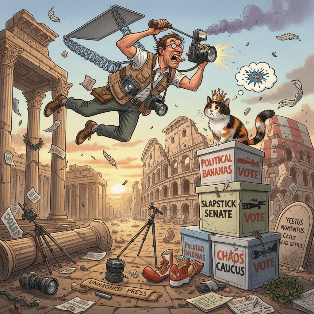 Photographer yeeted himself for the shot while cat witnessed pure chaos