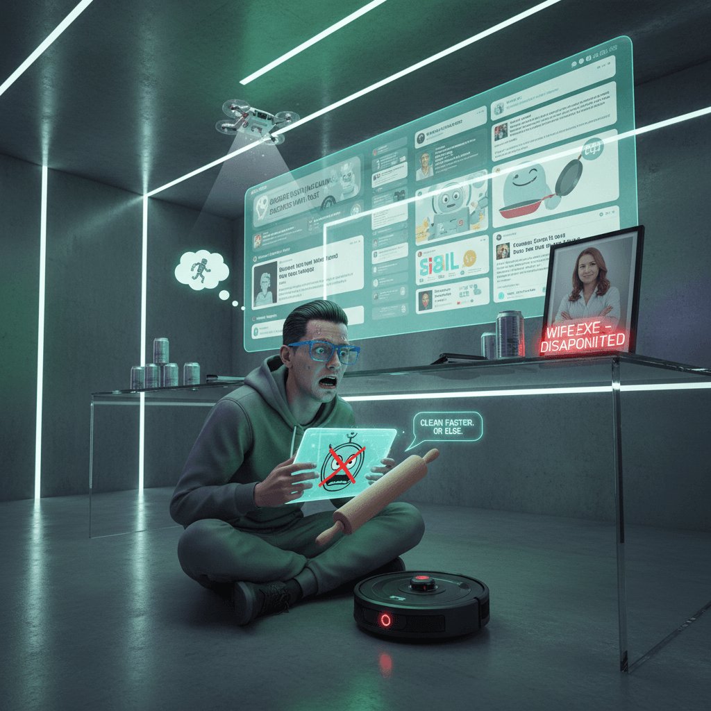 man fears autonomous AI more than he fears his wife's disappointment