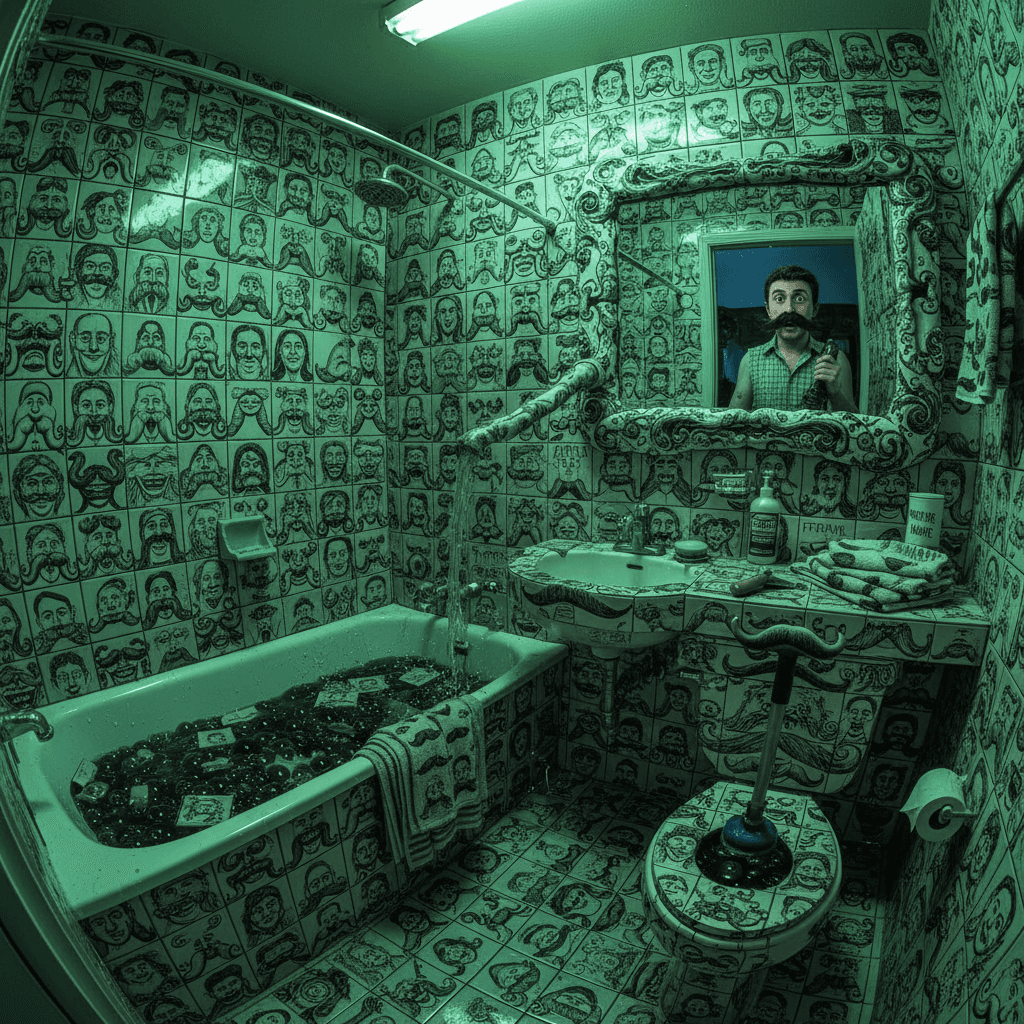 when your bathroom tile guy has ONE aesthetic and is COMMITTED to it