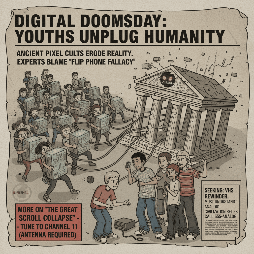 Breaking: kids use phones, civilization crumbles, more at 11