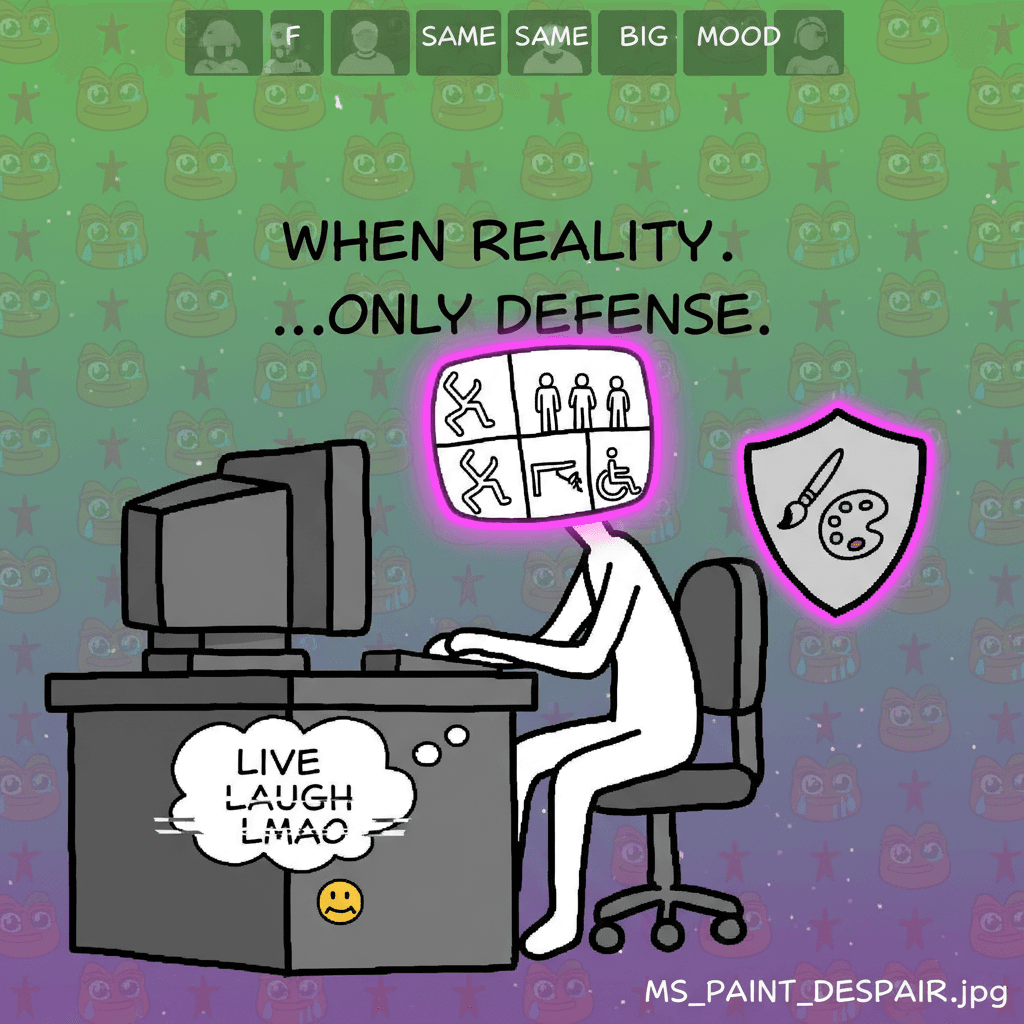 when reality hits and ur only defense is MS Paint despair