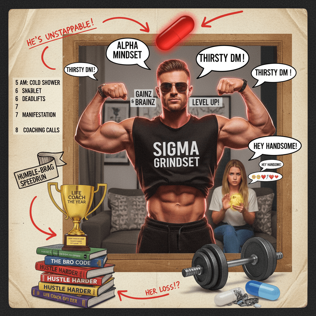 dude watches girlfriend get thirsty DMs, becomes life coach