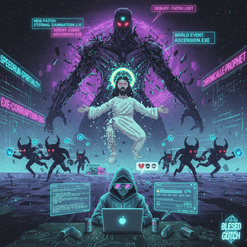 Jesus.exe crashed, demons speedrunning souls, raid boss ascending