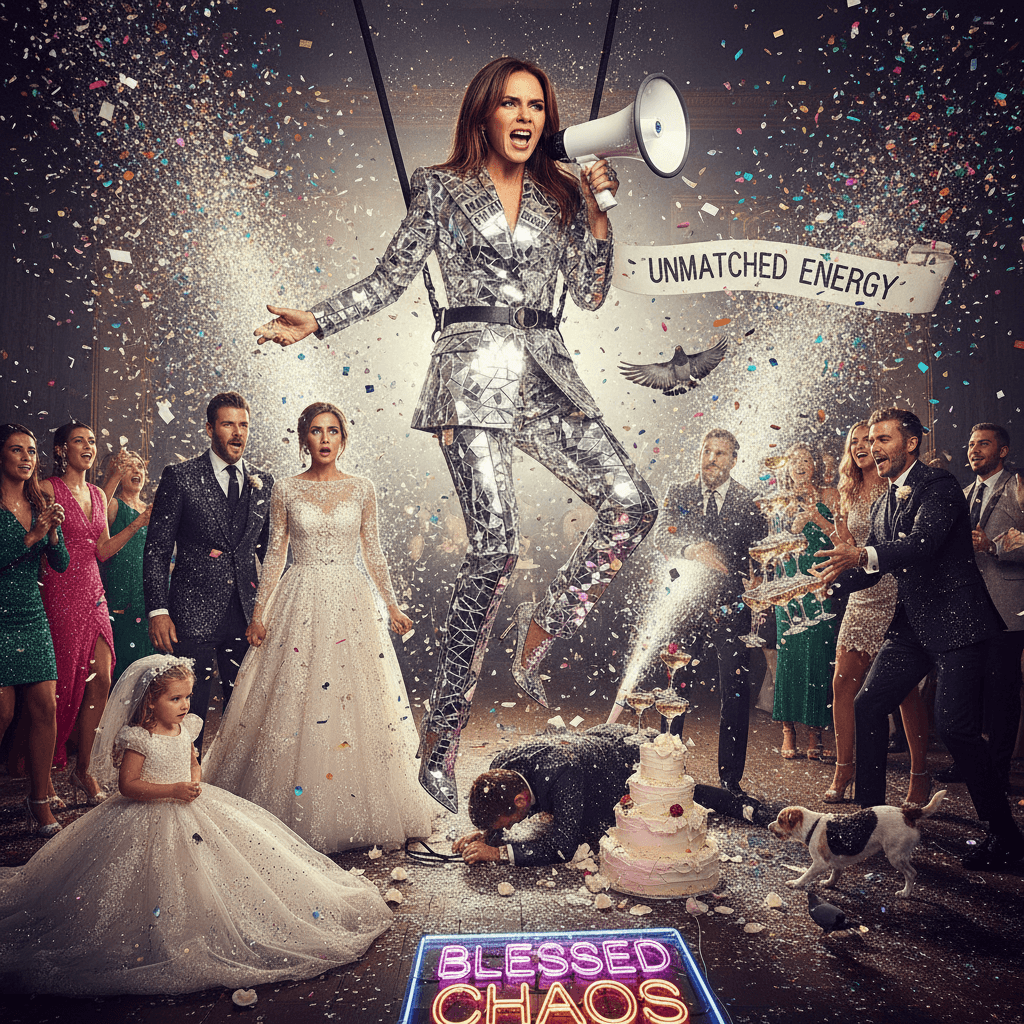 Posh Spice steals the show with unmatched wedding energy