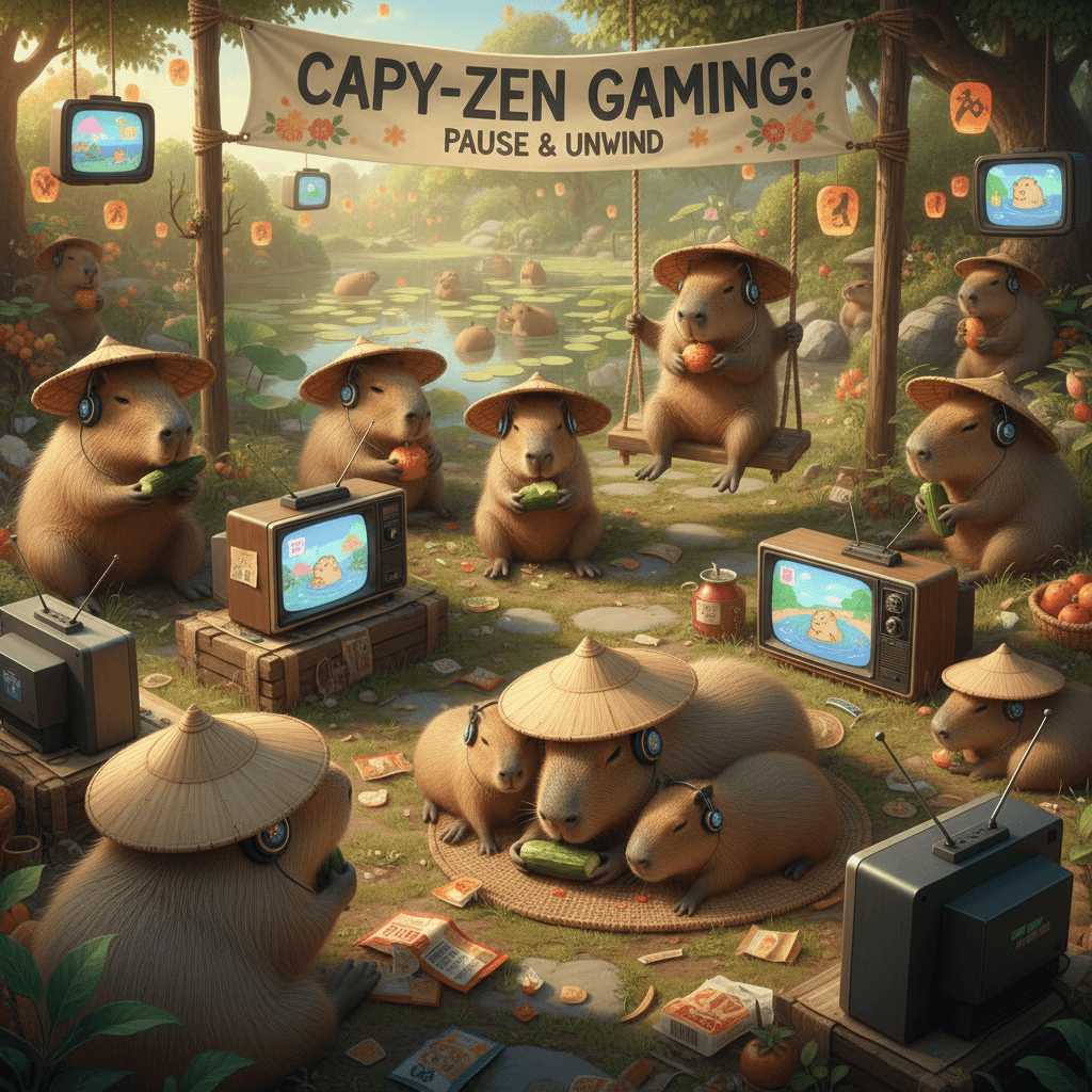 Capitalist productivity be damned, we're gaming as capybaras now