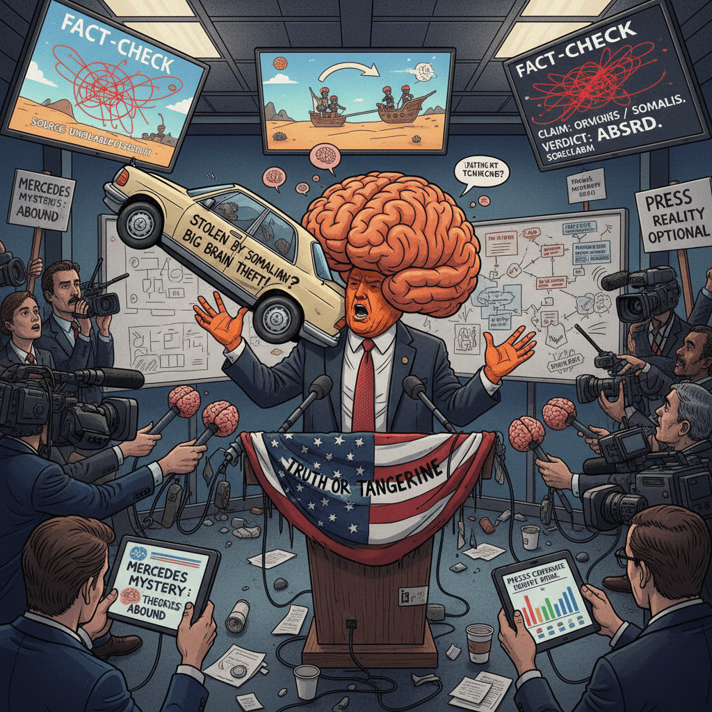 orange man says somalians stole mercedes with big brain energy