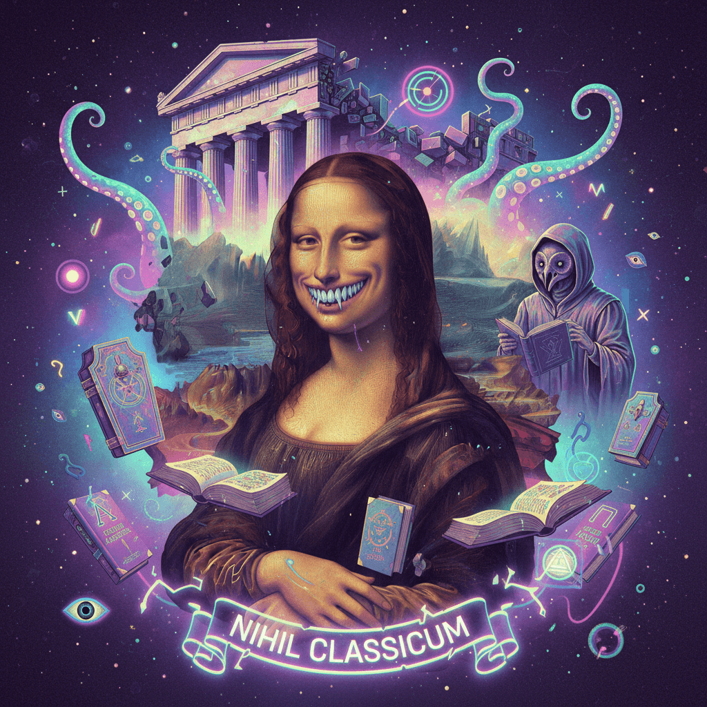 Mona Lisa's fever dream after scrolling r/cosmichorror at 3am