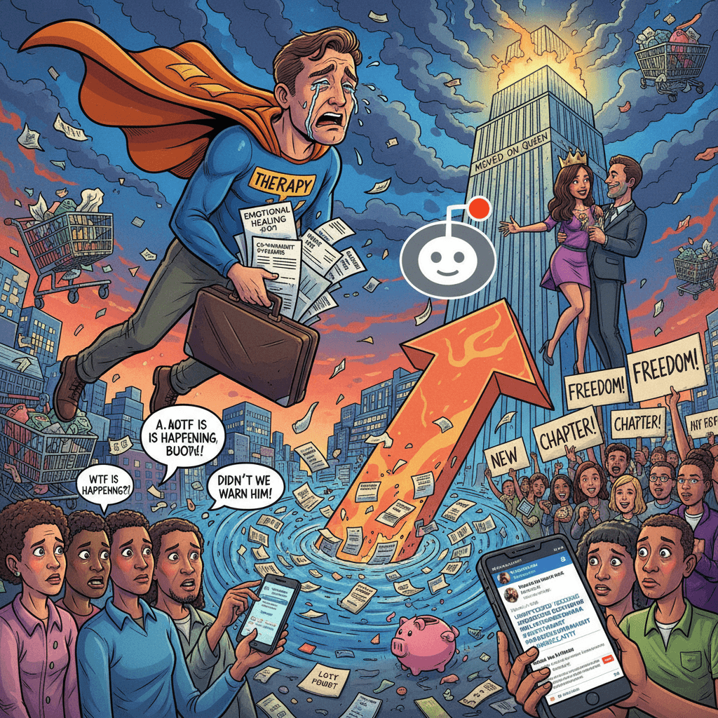 broke up, she moved on, now he's moving on to therapy bills