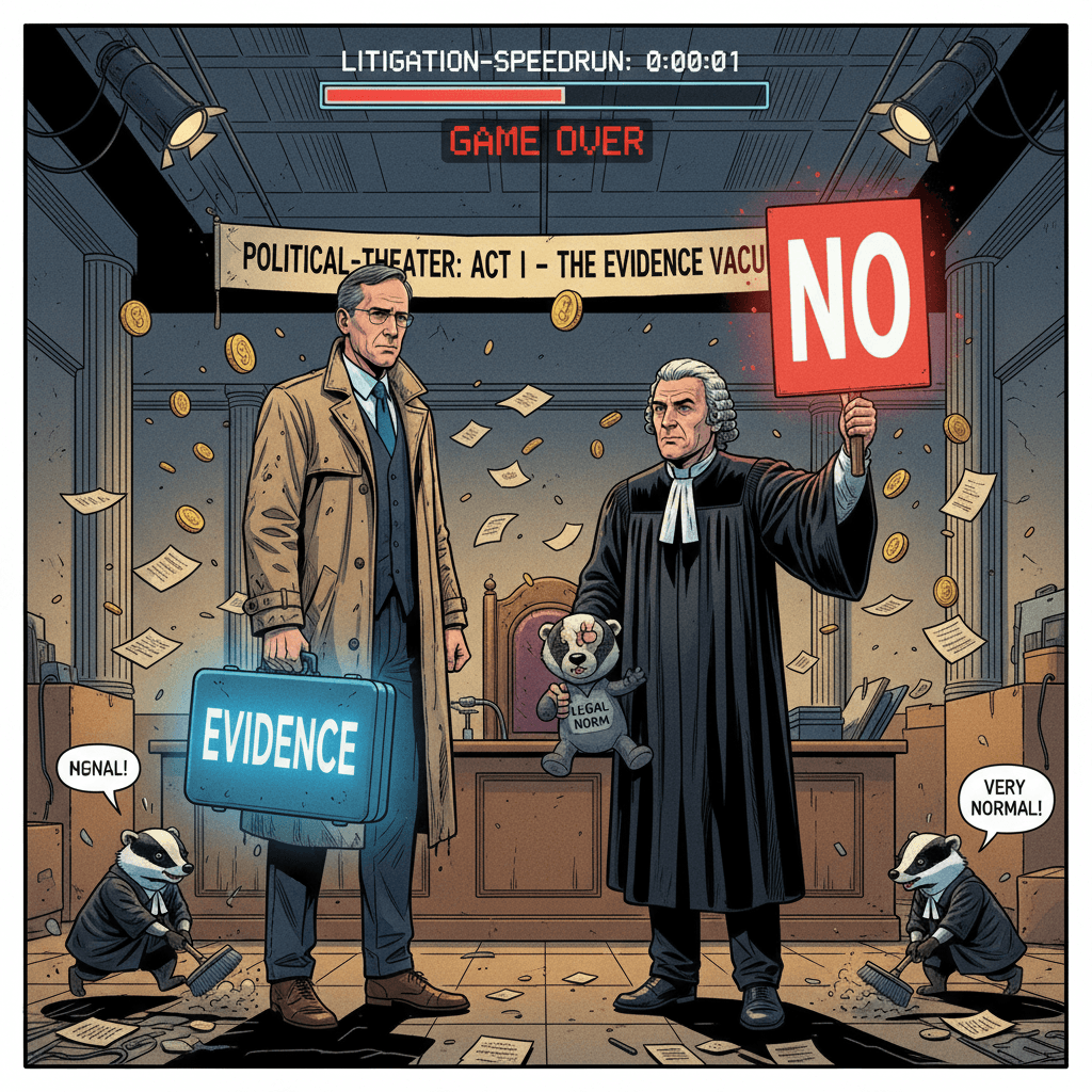 Judge says no Comey evidence for you, very normal legal stuff