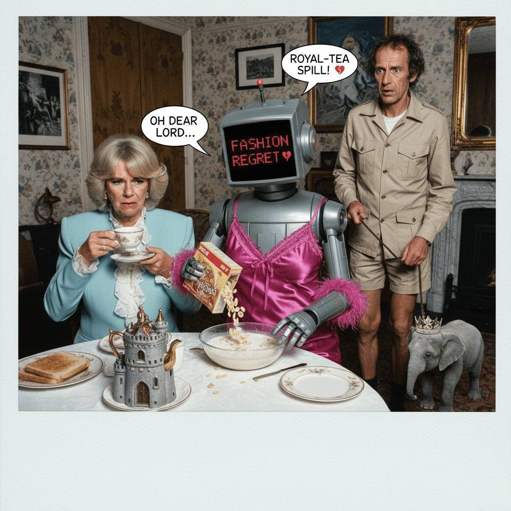 model wore satin nightwear to meet future queen, fashion regret unlocked