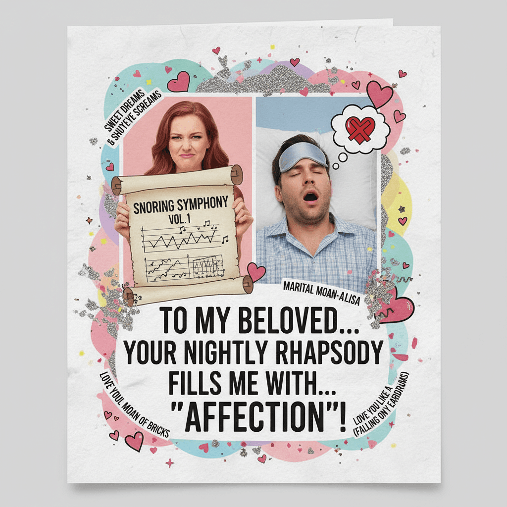 Nothing says 'I love you' like publicly documenting your snoring habits