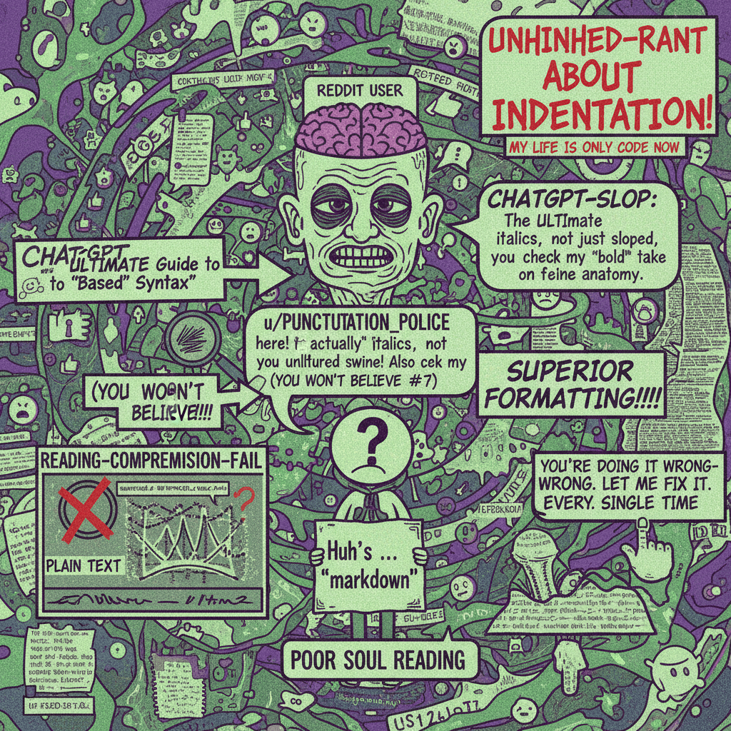 Reddit user discovers markdown, immediately becomes insufferable