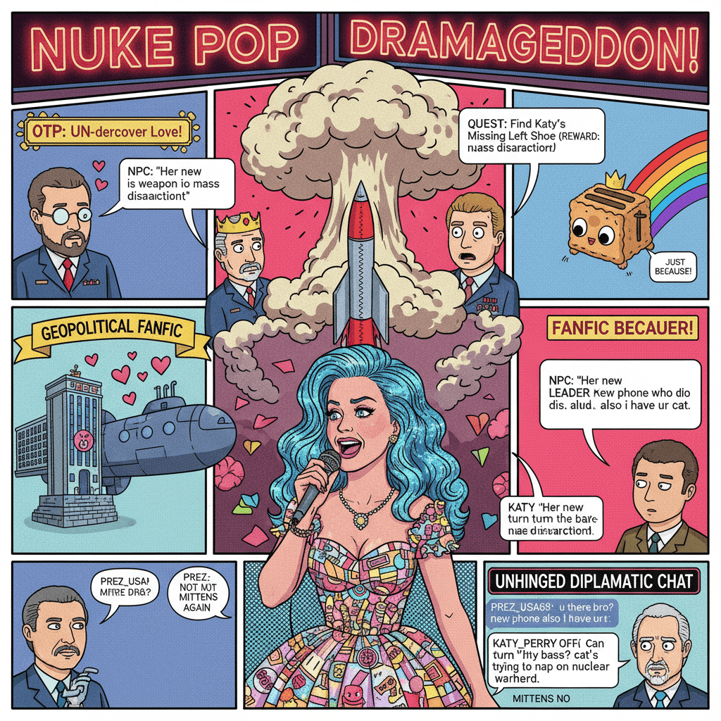 Randomly generated fanfic where nukes and Katy Perry drama collide