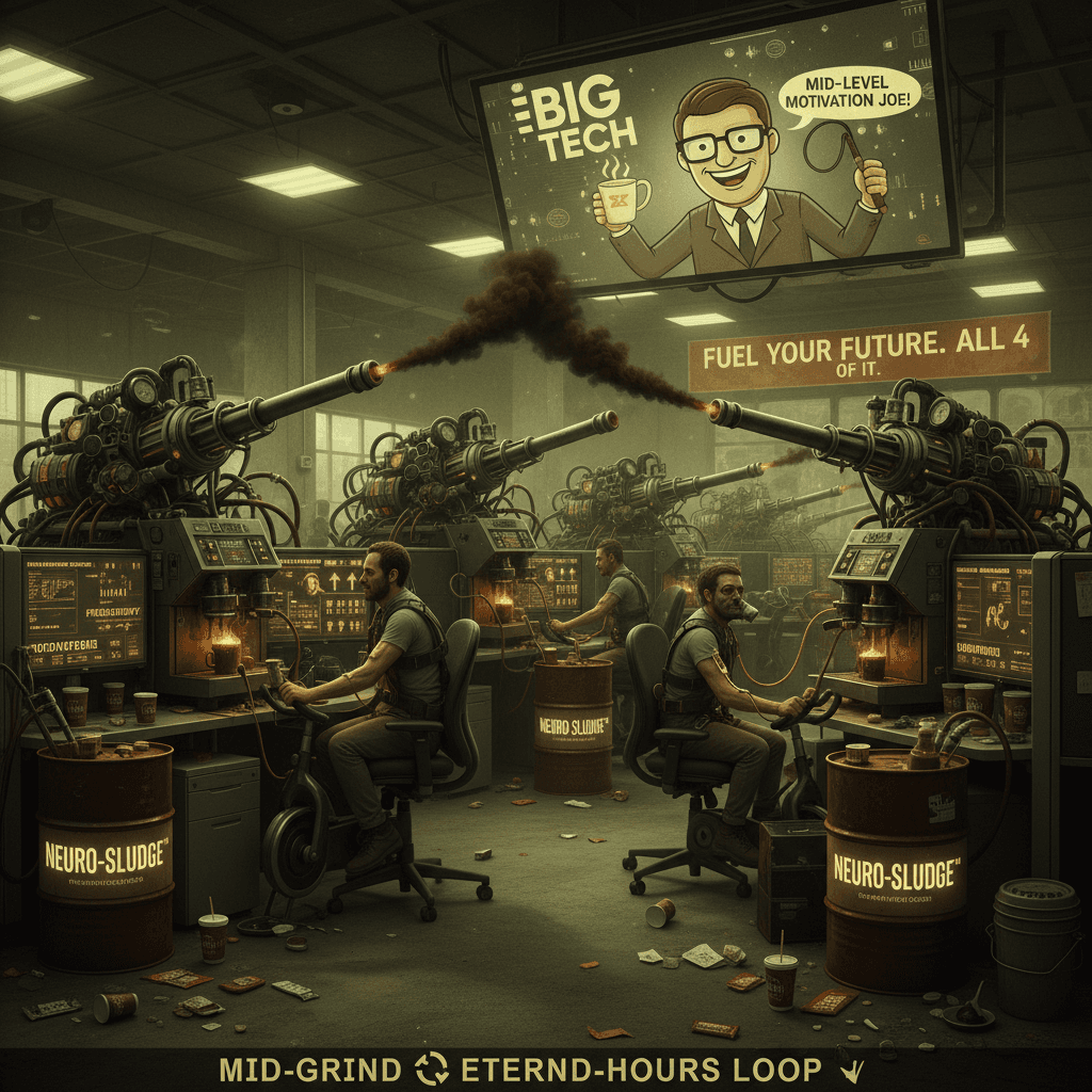 Big Tech weaponizes caffeine, workers stay mid grinding