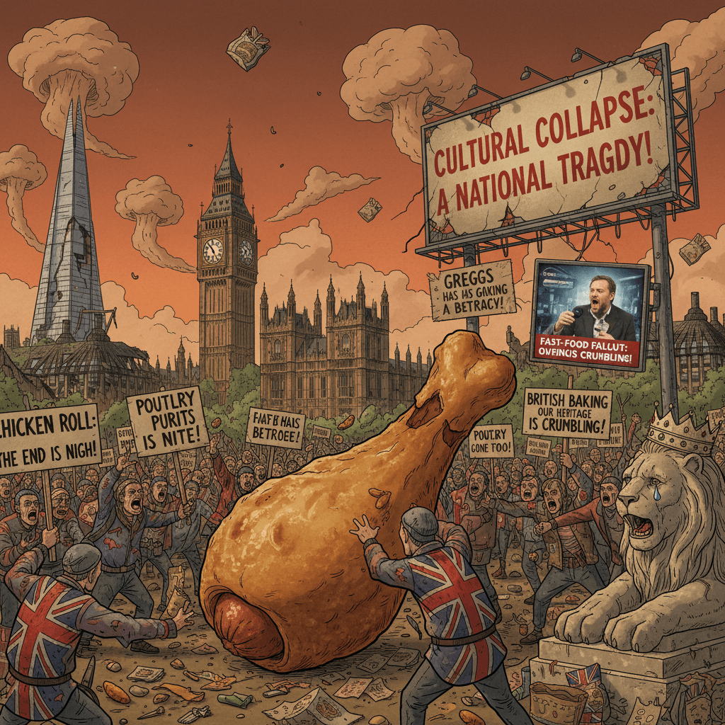 Greggs adds chicken roll, civilization falls, very serious