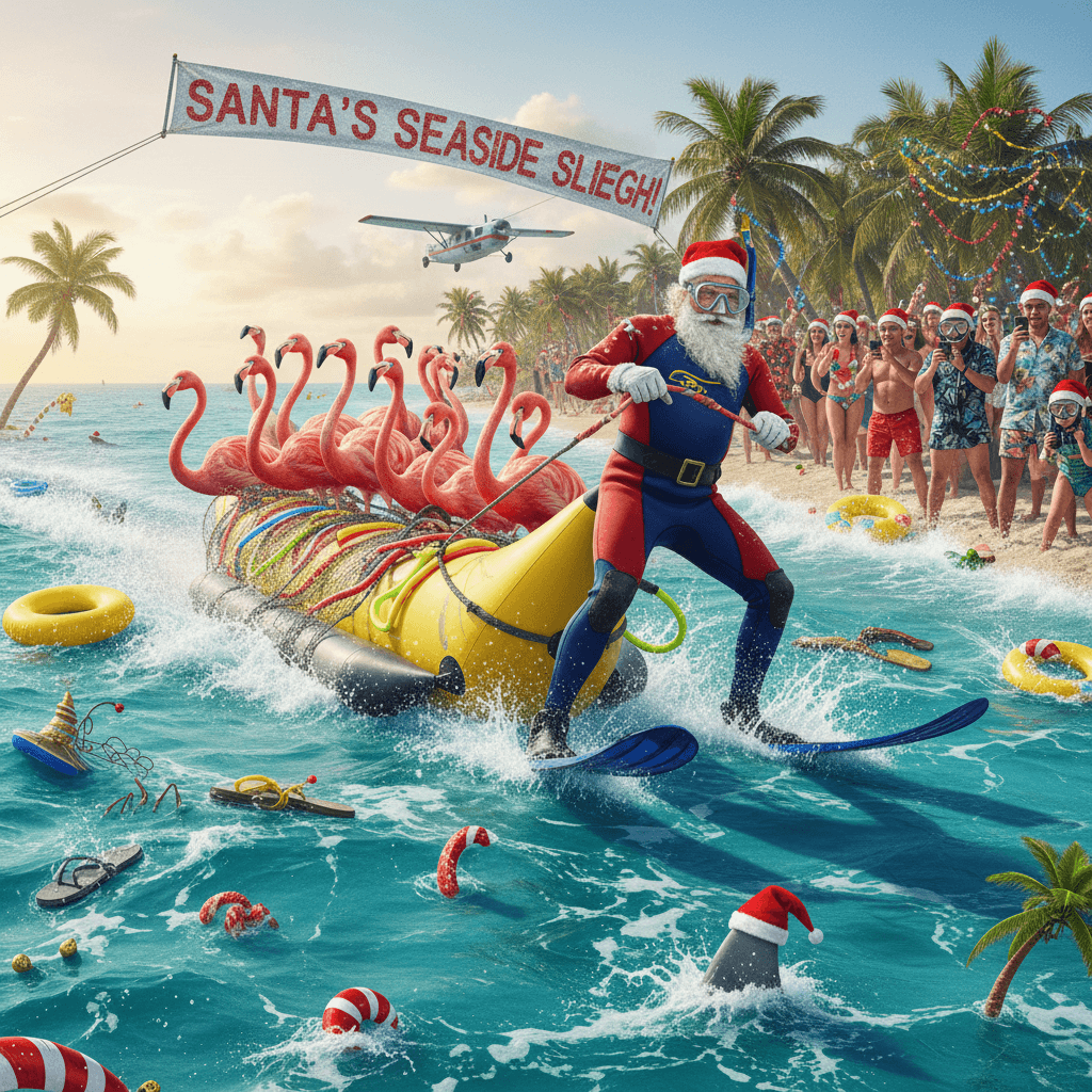 Santa traded his reindeer for a wetsuit and called it innovation