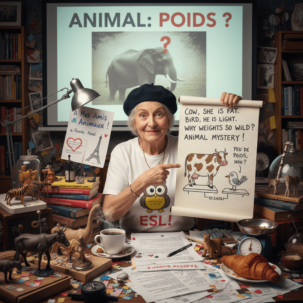 Evelyne from Normandie has THOUGHTS about some animals and their weights