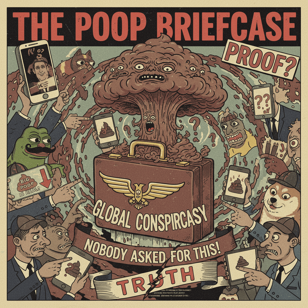 Peak internet insanity: the poop briefcase conspiracy nobody asked for