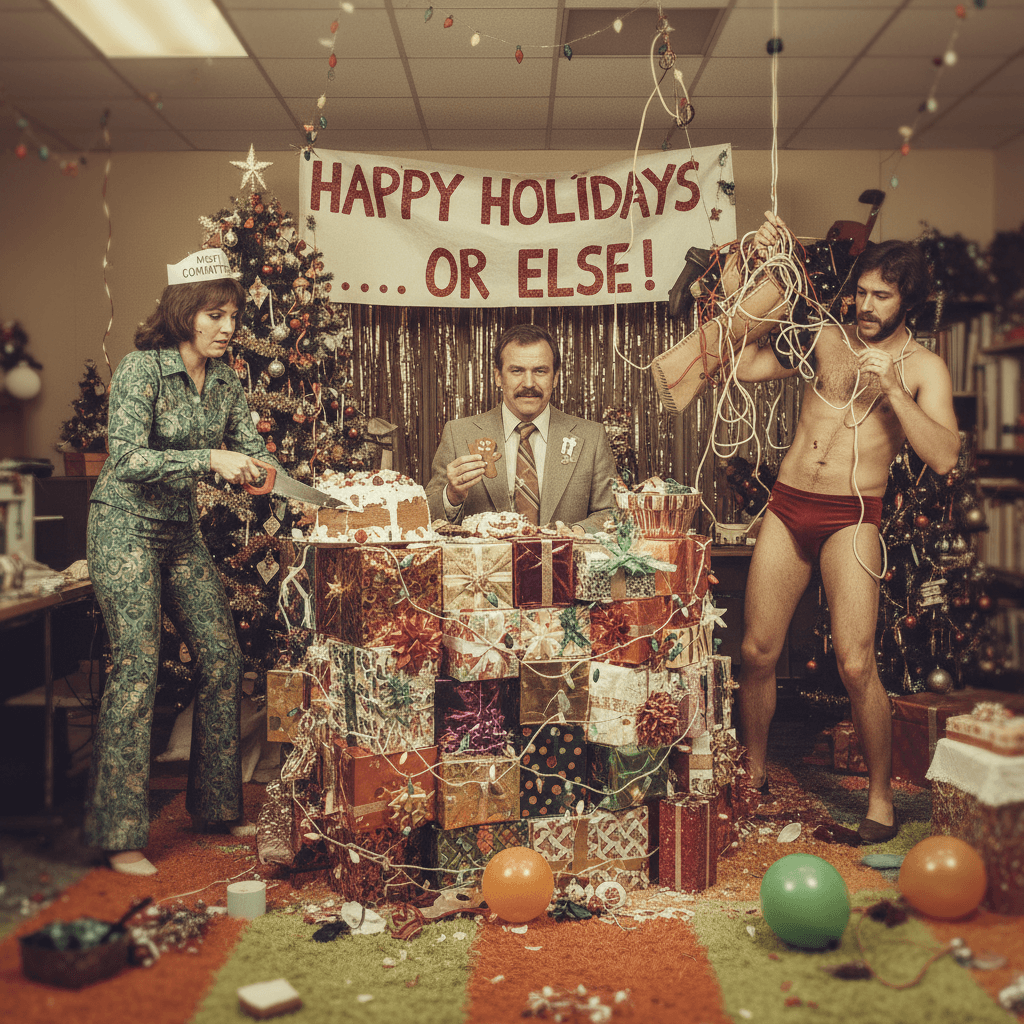 When your office holiday party got TOO committed to the bit