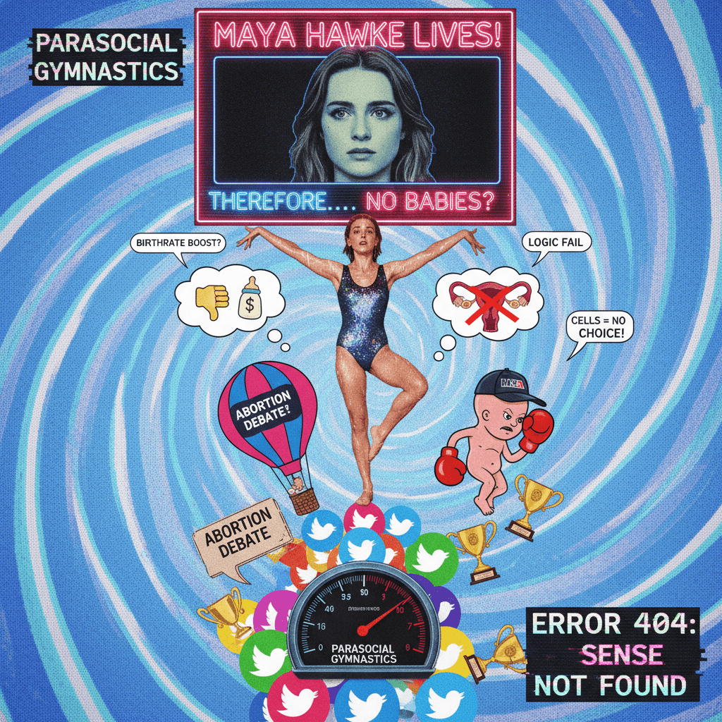 Maya Hawke exists = abortion bad, apparently