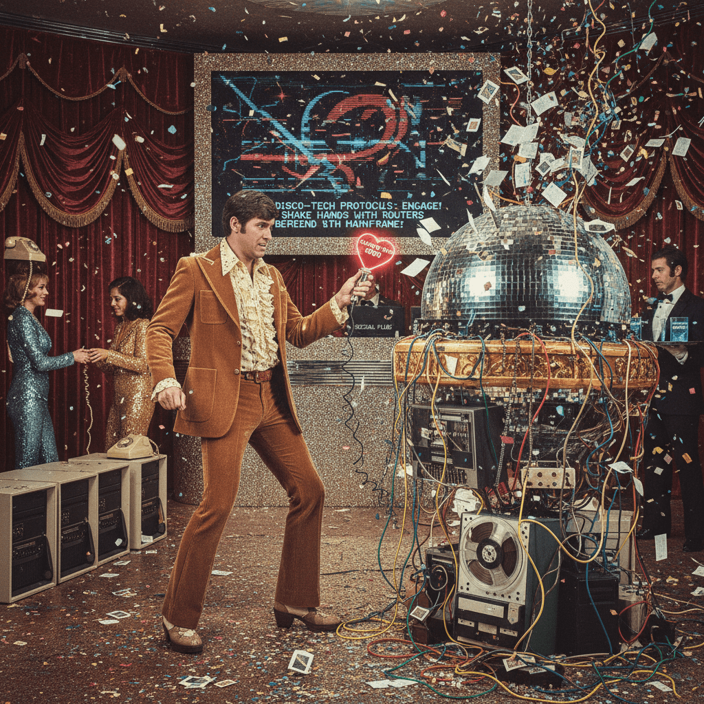 Vintage networking flex: how to charm a room in the disco era