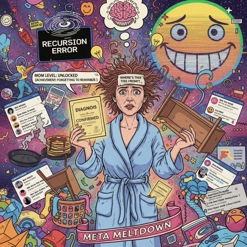 Mom forgot her ADHD diagnosis, proving she has ADHD—meta chaos