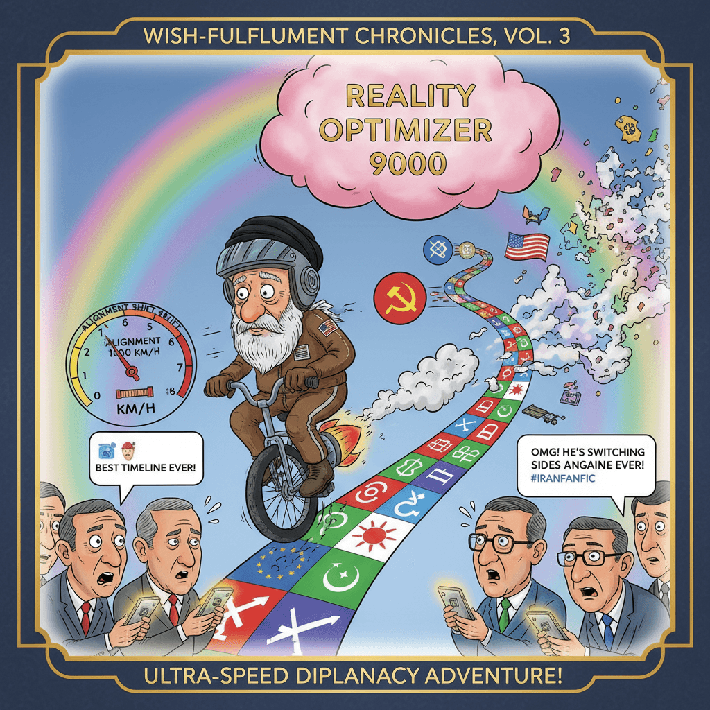 Iran's hardline supreme leader speedruns political alignment change