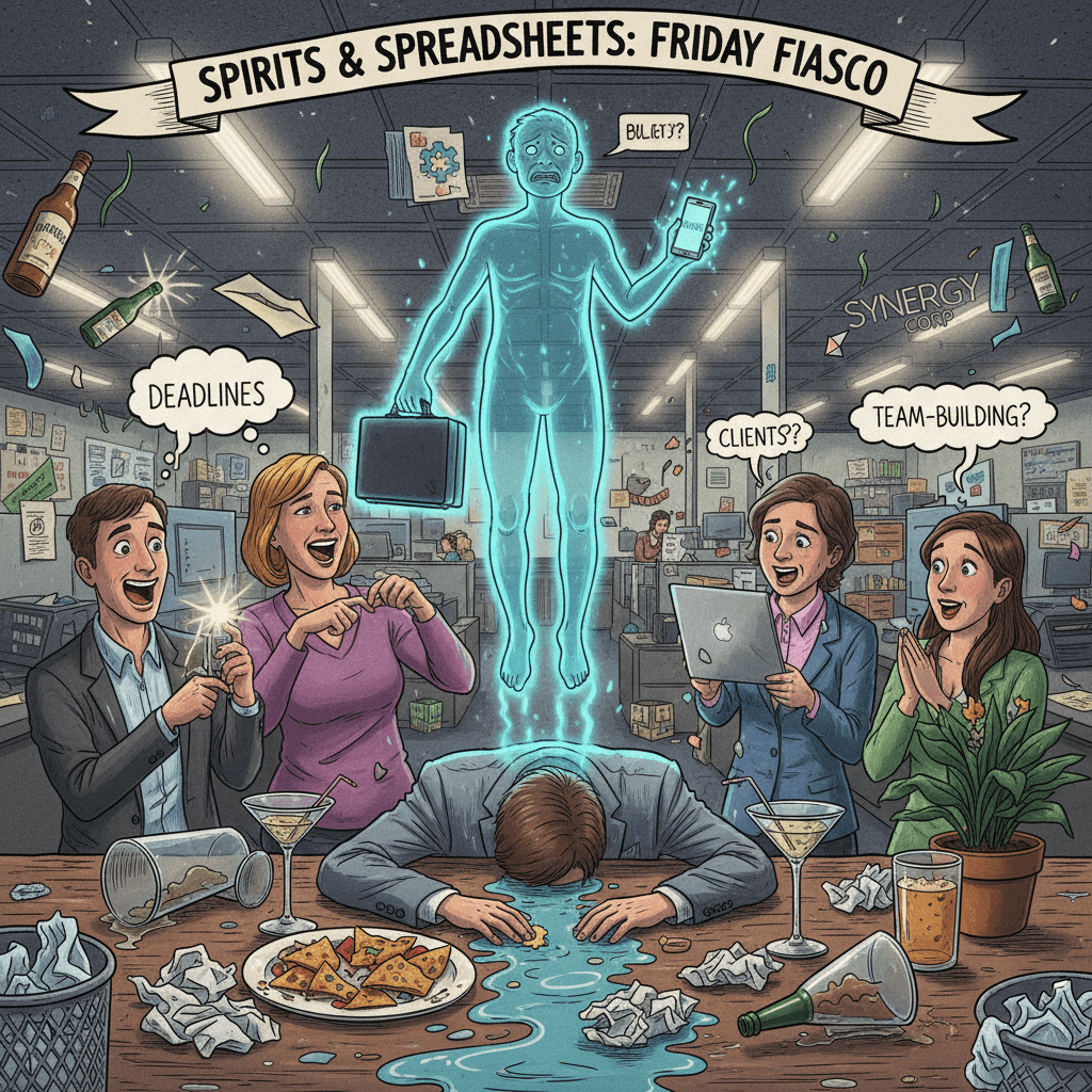 when your coworker's soul leaves their body at happy hour