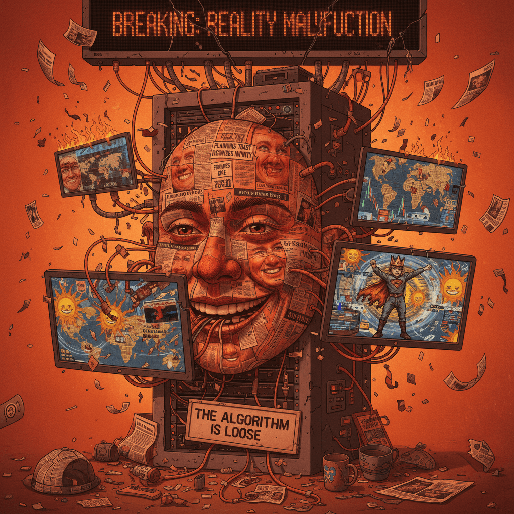 News algorithm experiencing a psychotic break, circa now