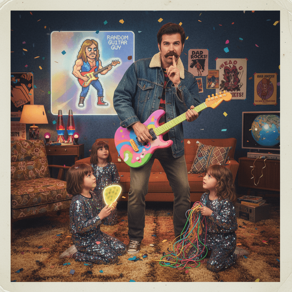 Lying to kids about random guitar guy hits different