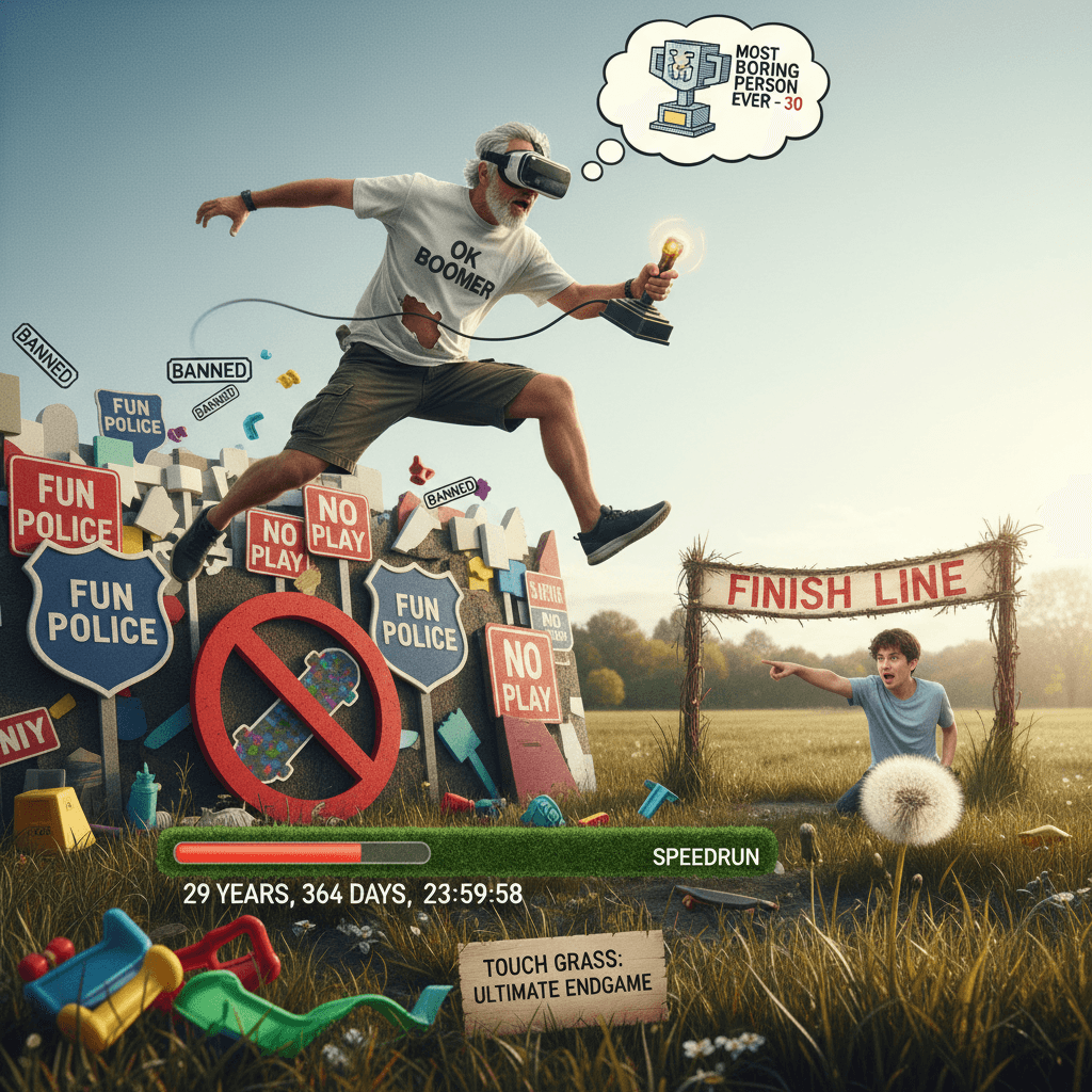 Ok Boomer: The Speedrun. (Everything fun is banned after 30)