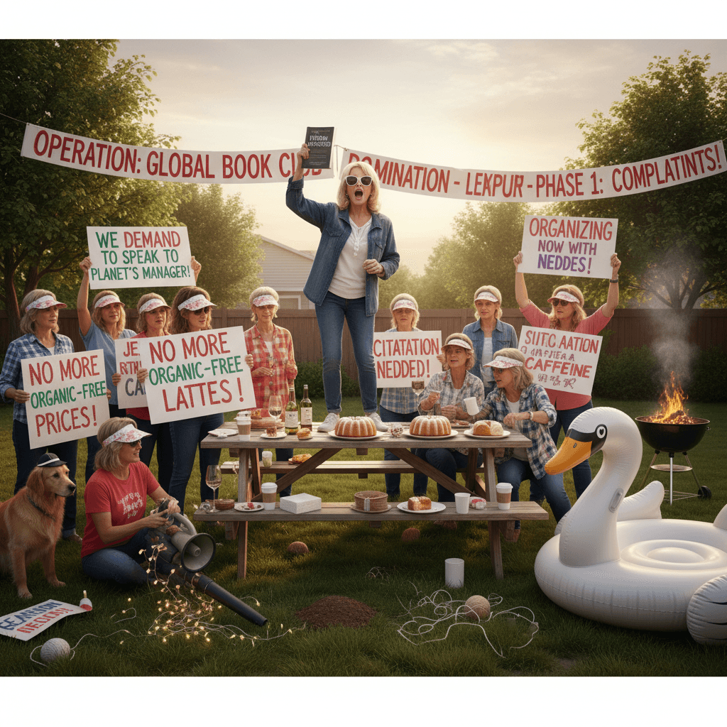 "How to Start a Revolution" but it's Karen's book club in a backyard