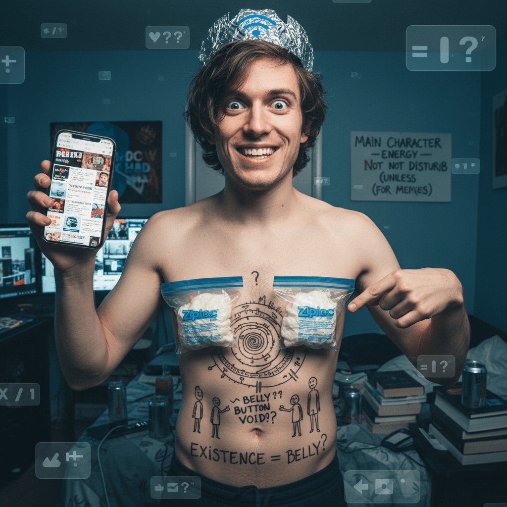 ziplock nipples and existential belly button theory