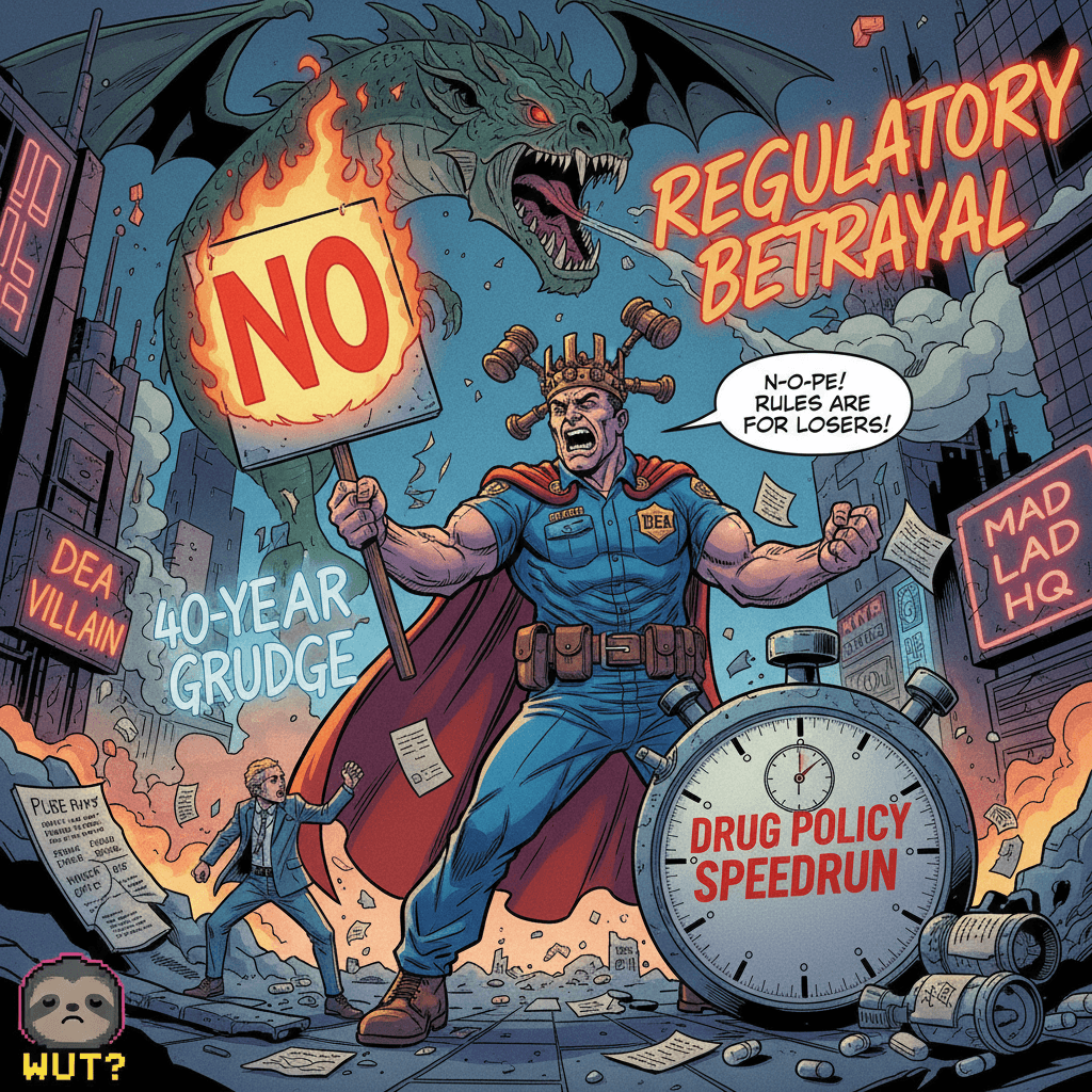 DEA said nah to their own judge, mad lad energy still ongoing