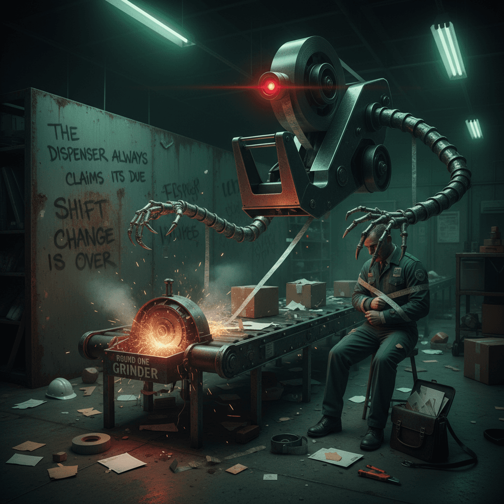 tape dispenser wins round one against postal worker