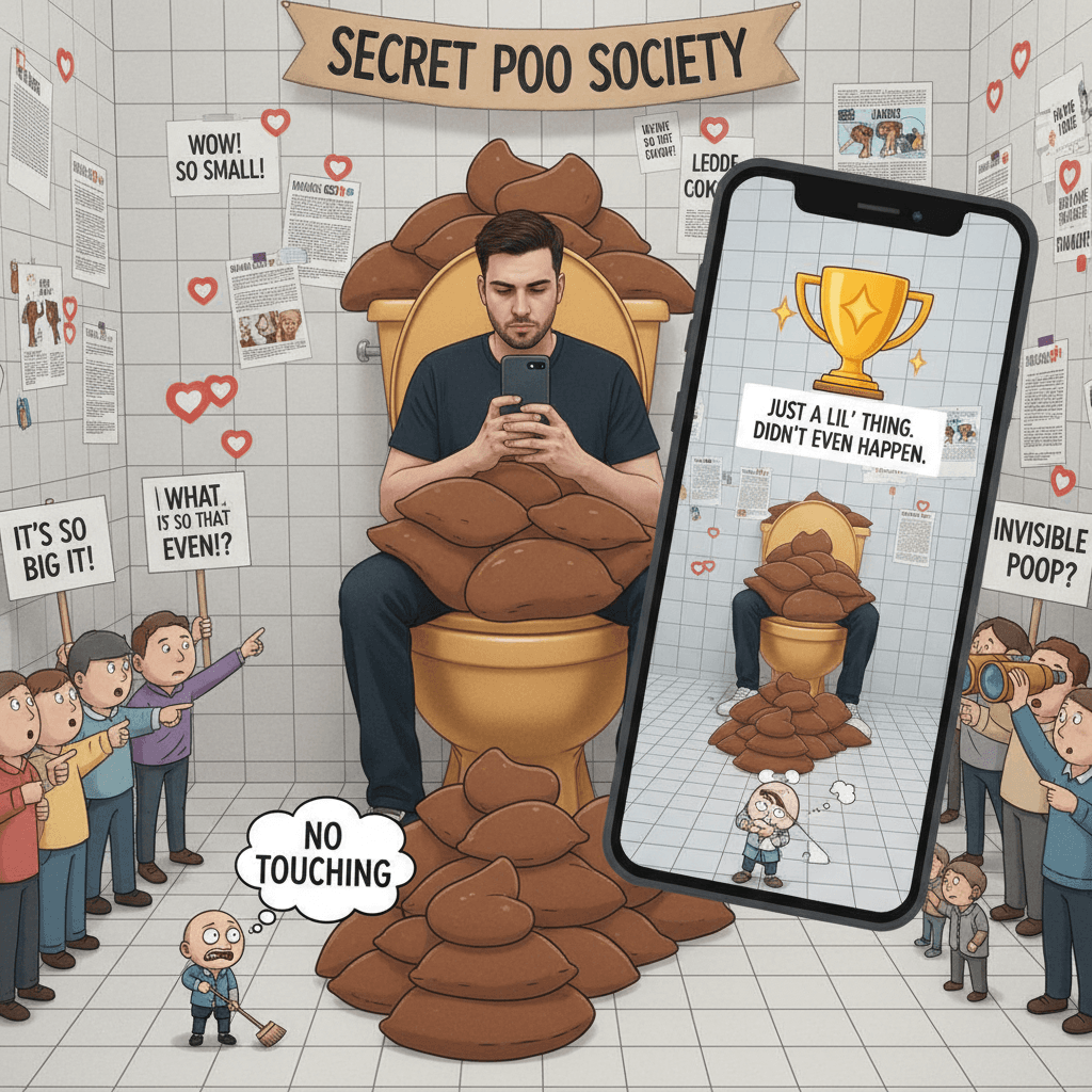 man takes massive dump, demands nobody acknowledge it