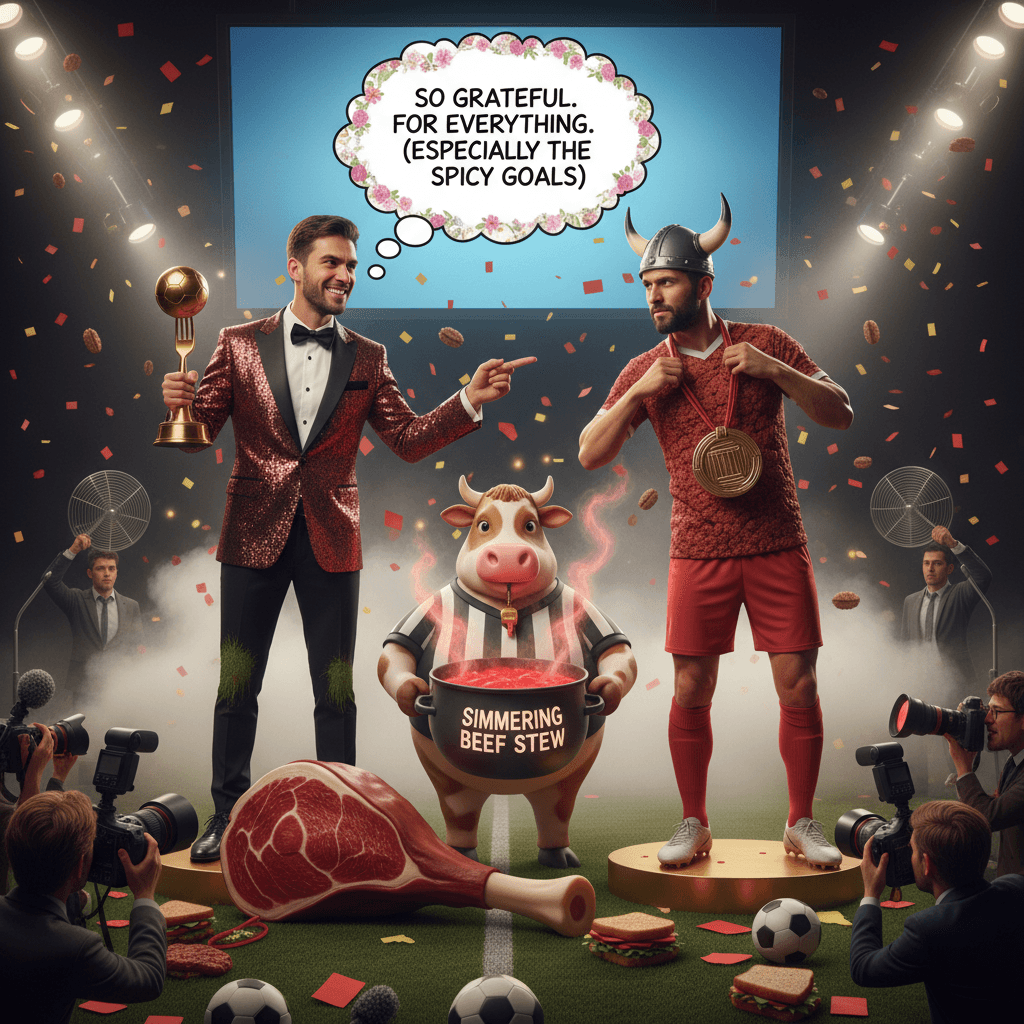 thanking your nemesis at awards show while beef simmers quietly