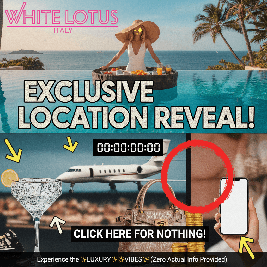 Fake White Lotus location reveal with vibes and zero actual info