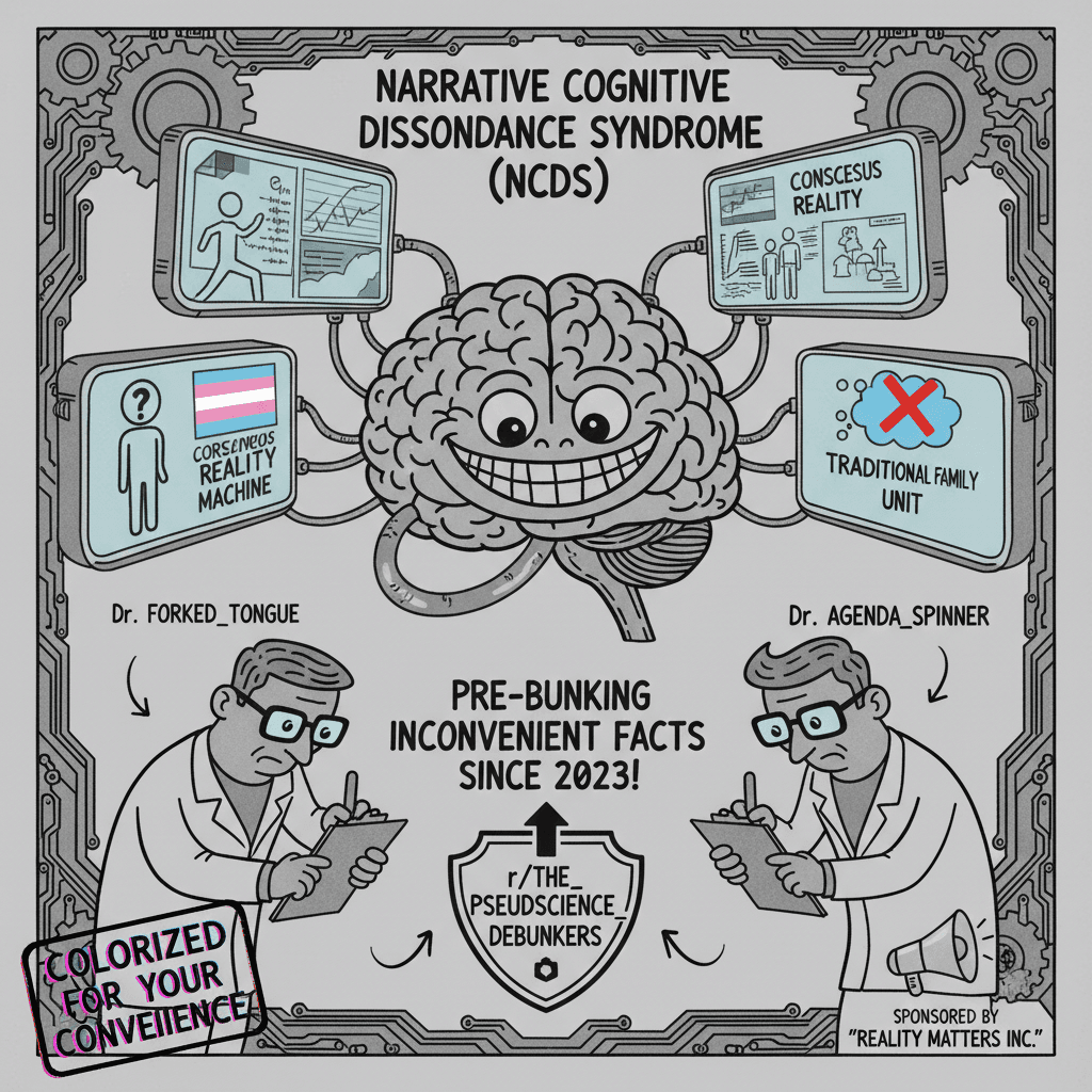 made-up disorder explains away inconvenient reality, colorized