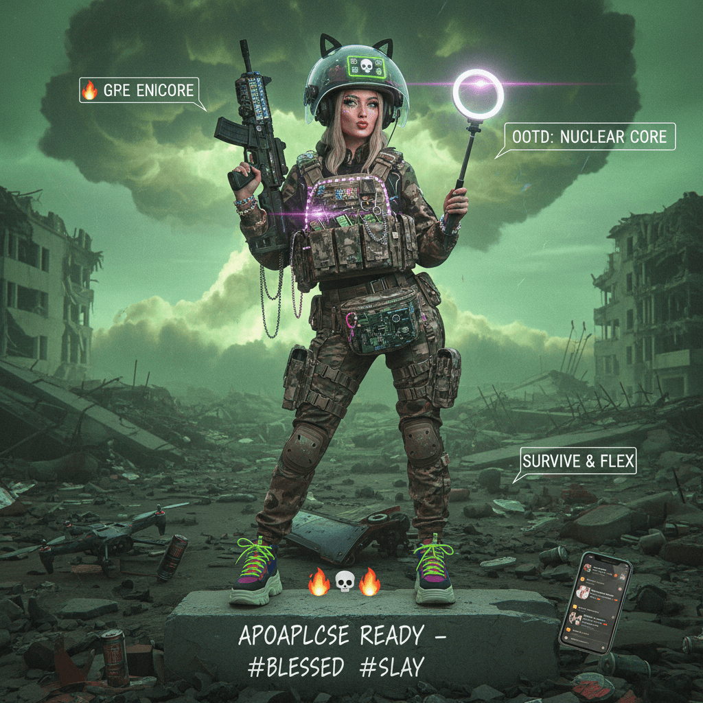 tactical drip check during nuclear fallout, slay the fit queen
