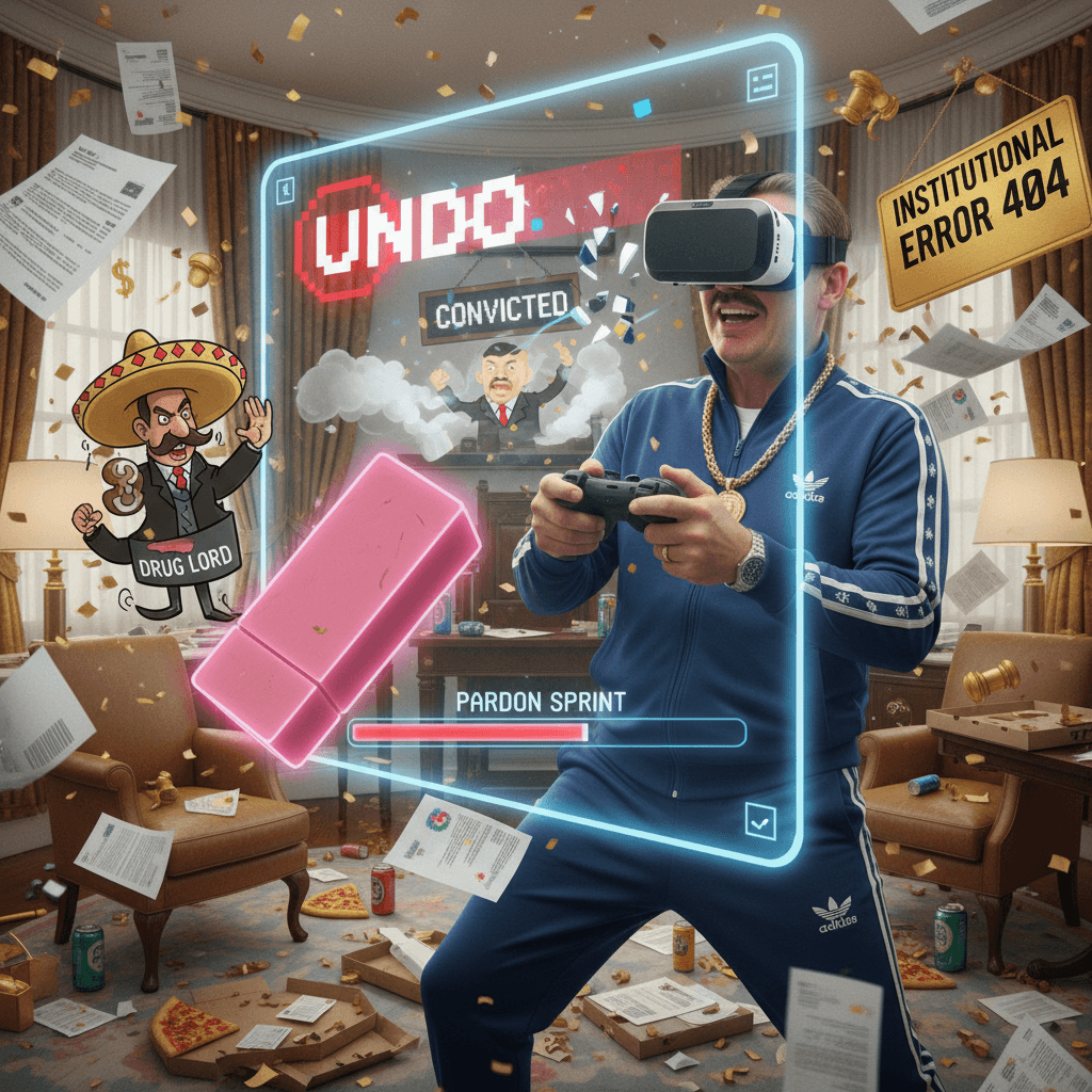 prosecutor wins case, president hits undo button lmao