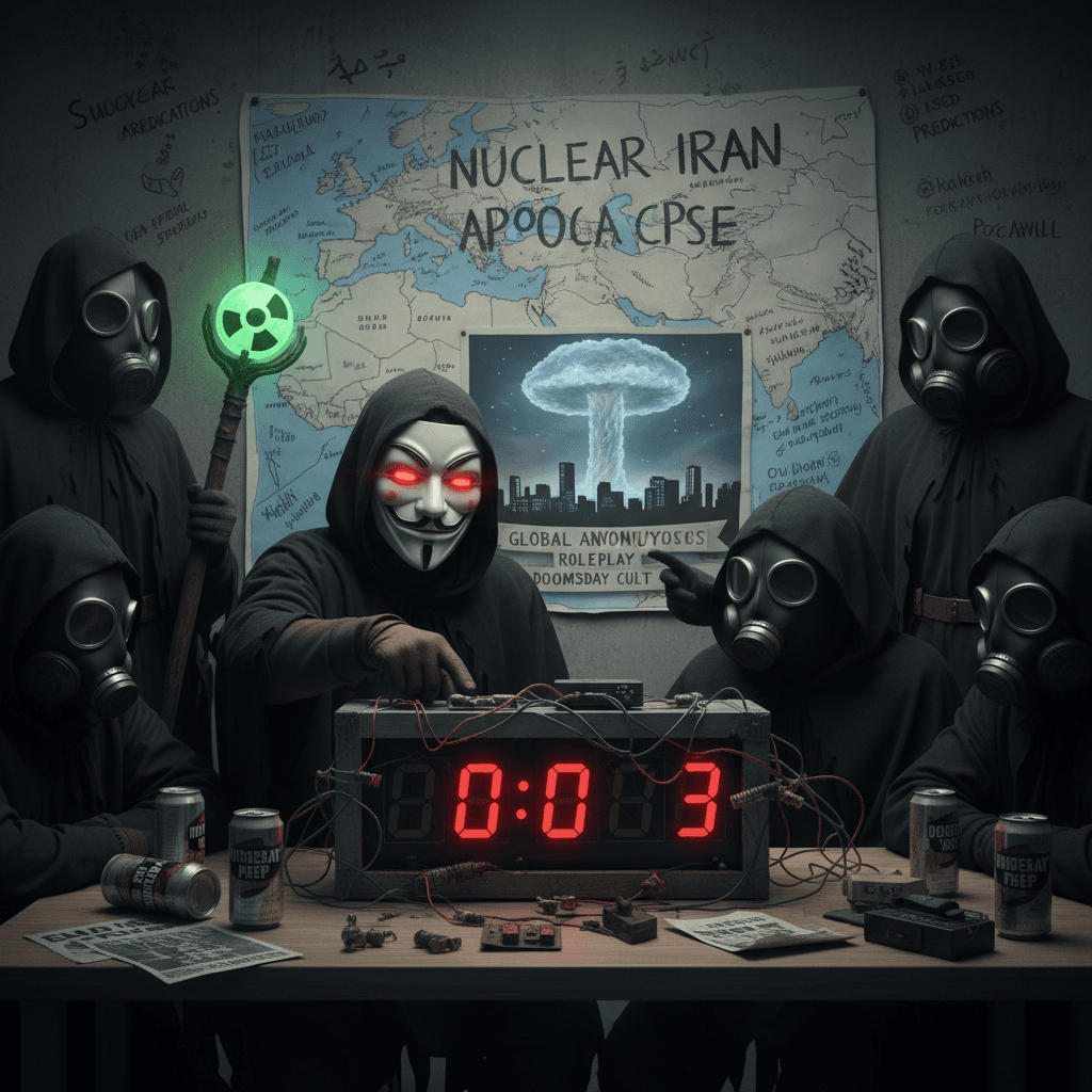 Anonymous LARPS nuclear Iran apocalypse with countdown timer