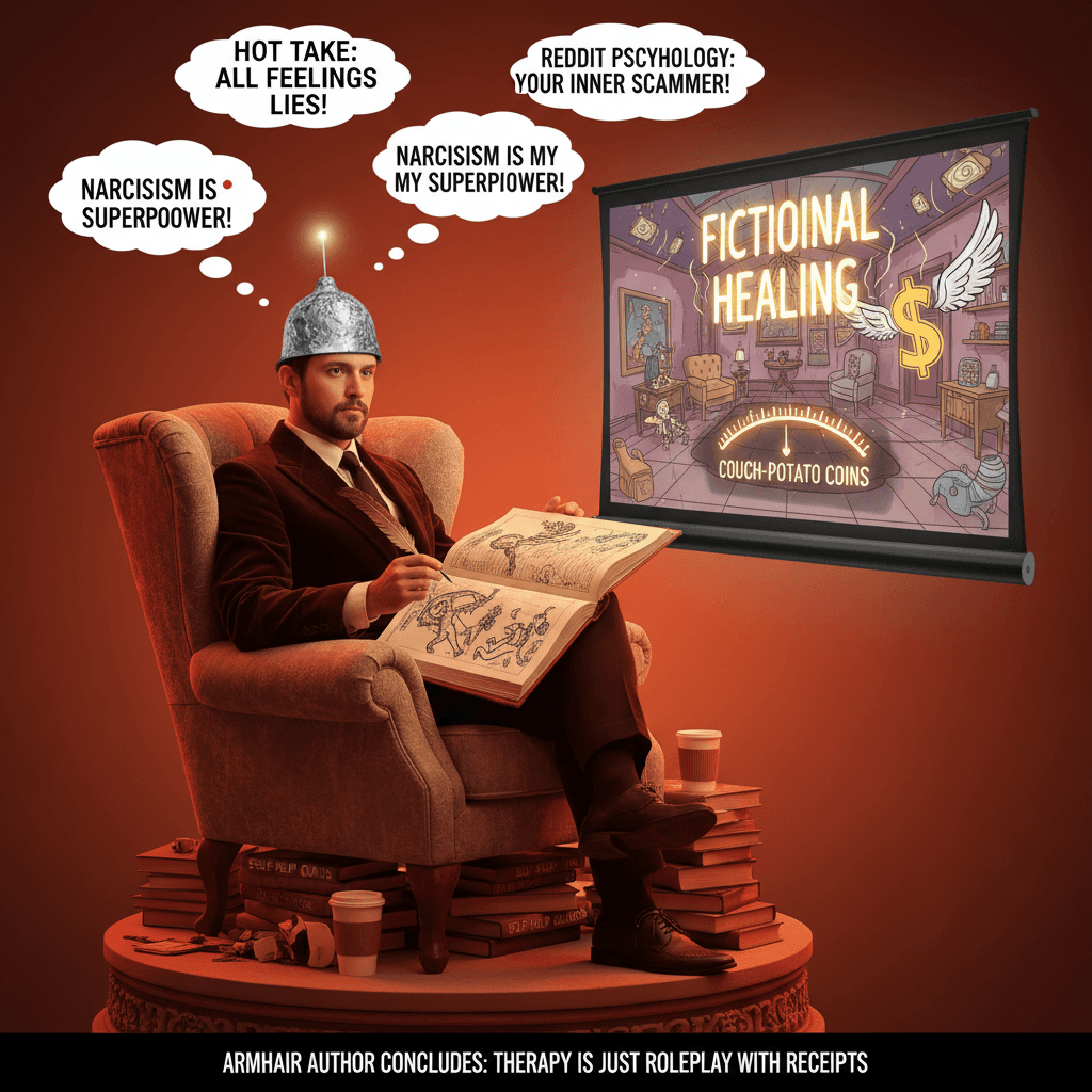 Armchair therapist discovers therapy is actually just expensive fiction writing