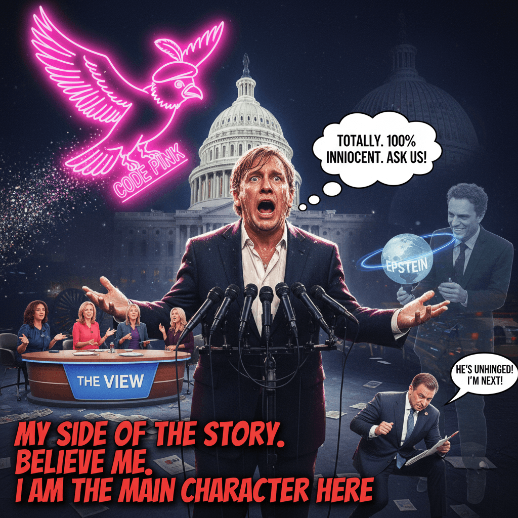 I didn't tip off Code Pink but also The View knows I'm innocent